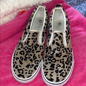 Leopard Print Slip-On Sneakers